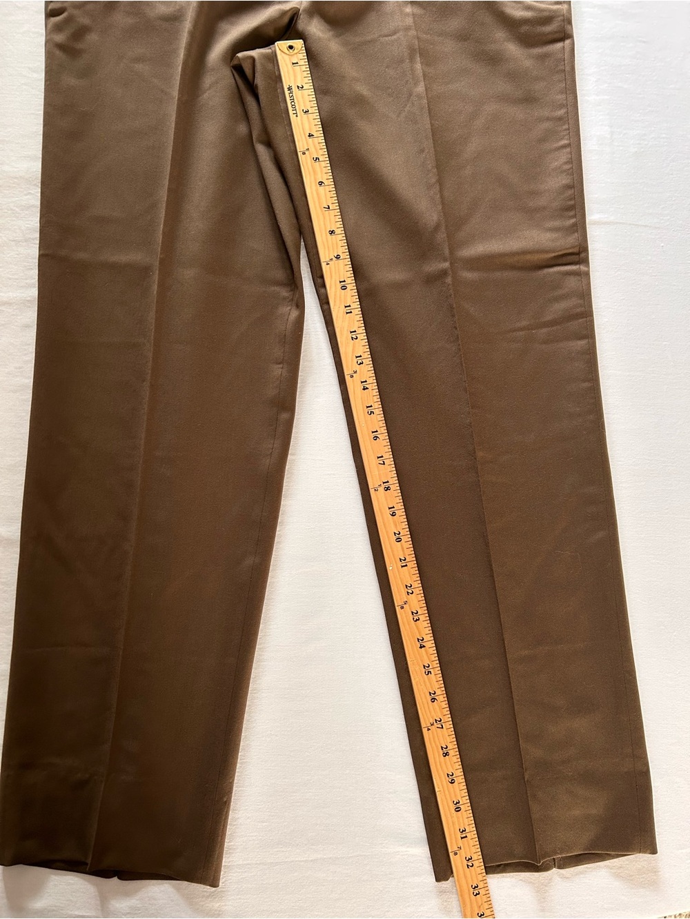 Jos A Bank Executive Brown Dress Pants 36x32 Flat Front Classic - Picture 4 of 9